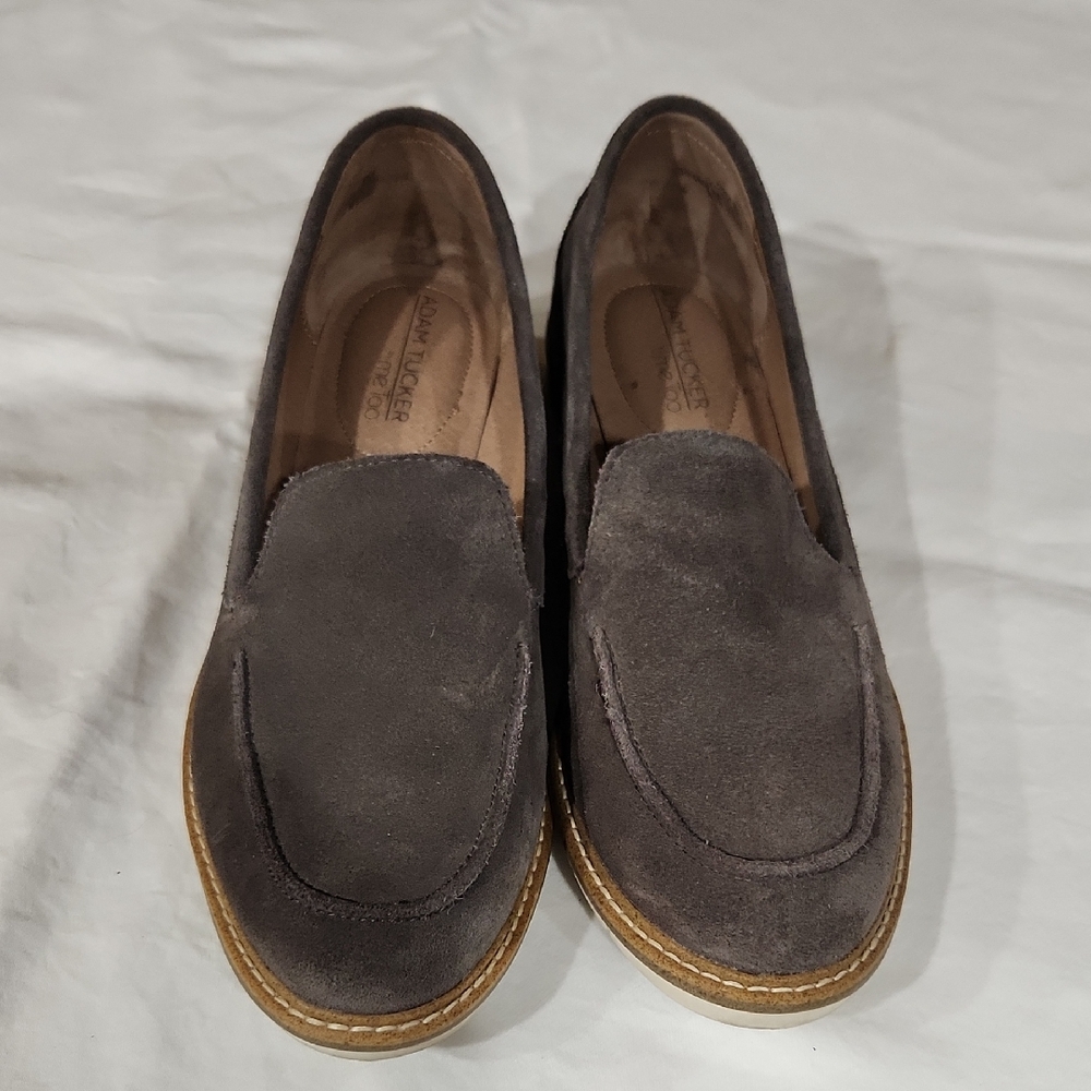 Adan Tucker By Me Too Grey Gray Suede Loafers